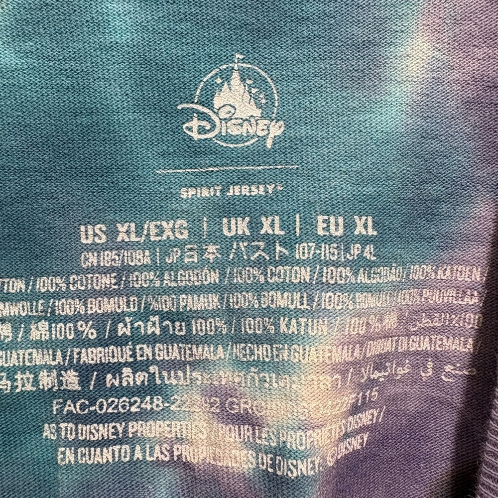 Disney Haunted Mansion Tie-Dye Long Sleeve Shirt - Black, Blue & Purple Size XL - Picture 6 of 12